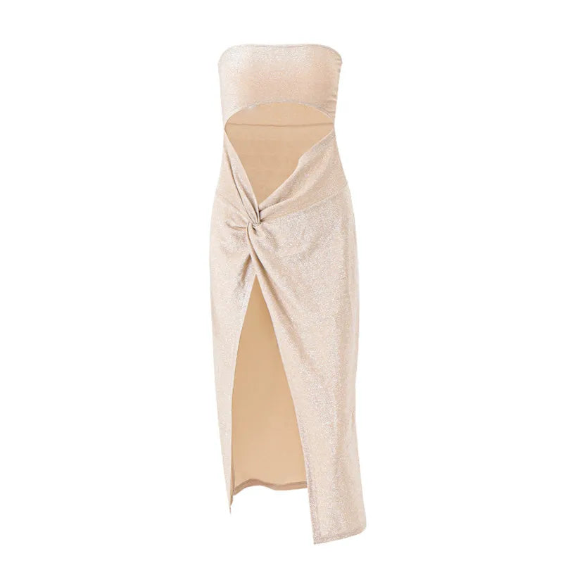 VESTIDO LUIGIA CON ABERTURAS