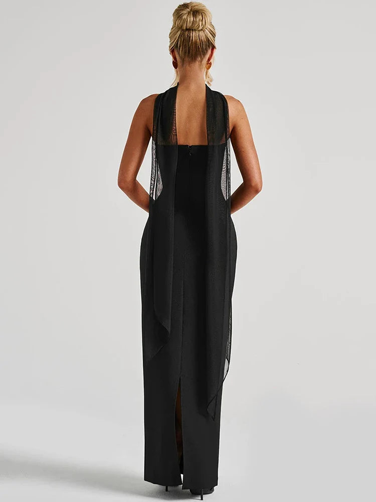 VESTIDO LARGO SIN TIRANTES