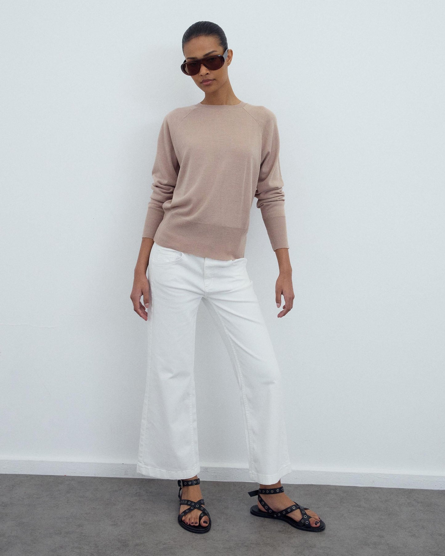 PANTALON BORDADO FLORAL BLANCO