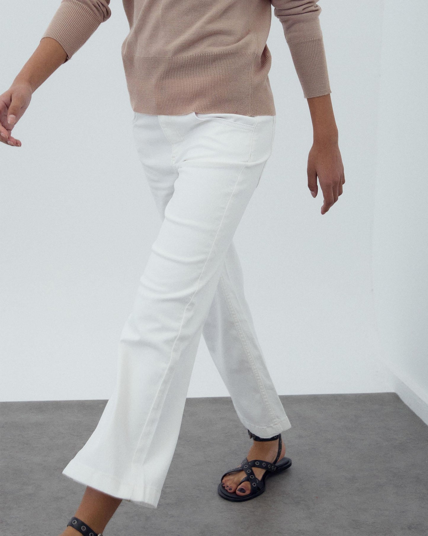 PANTALON BORDADO FLORAL BLANCO