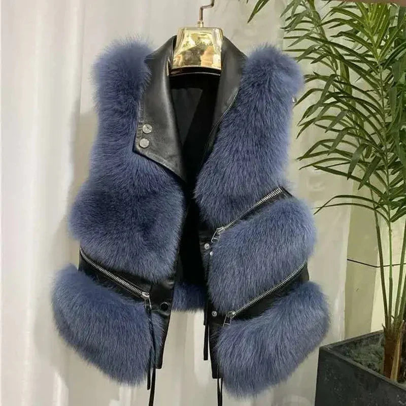 CHALECO DE PIEL ESPONJOSO