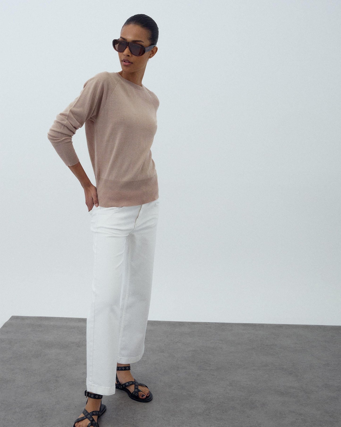 PANTALON BORDADO FLORAL BLANCO