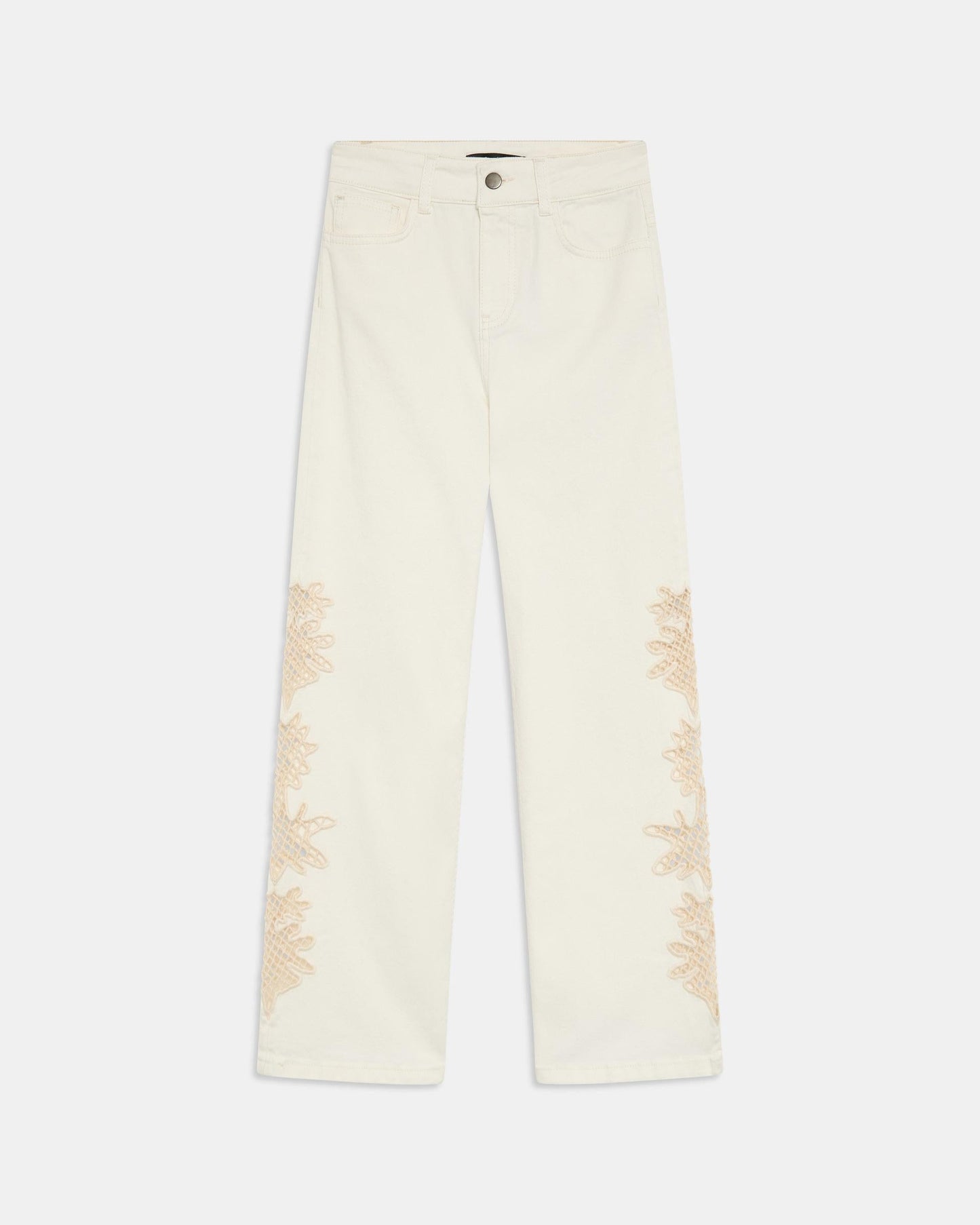 PANTALON DETALLE CROCHET BLANCO