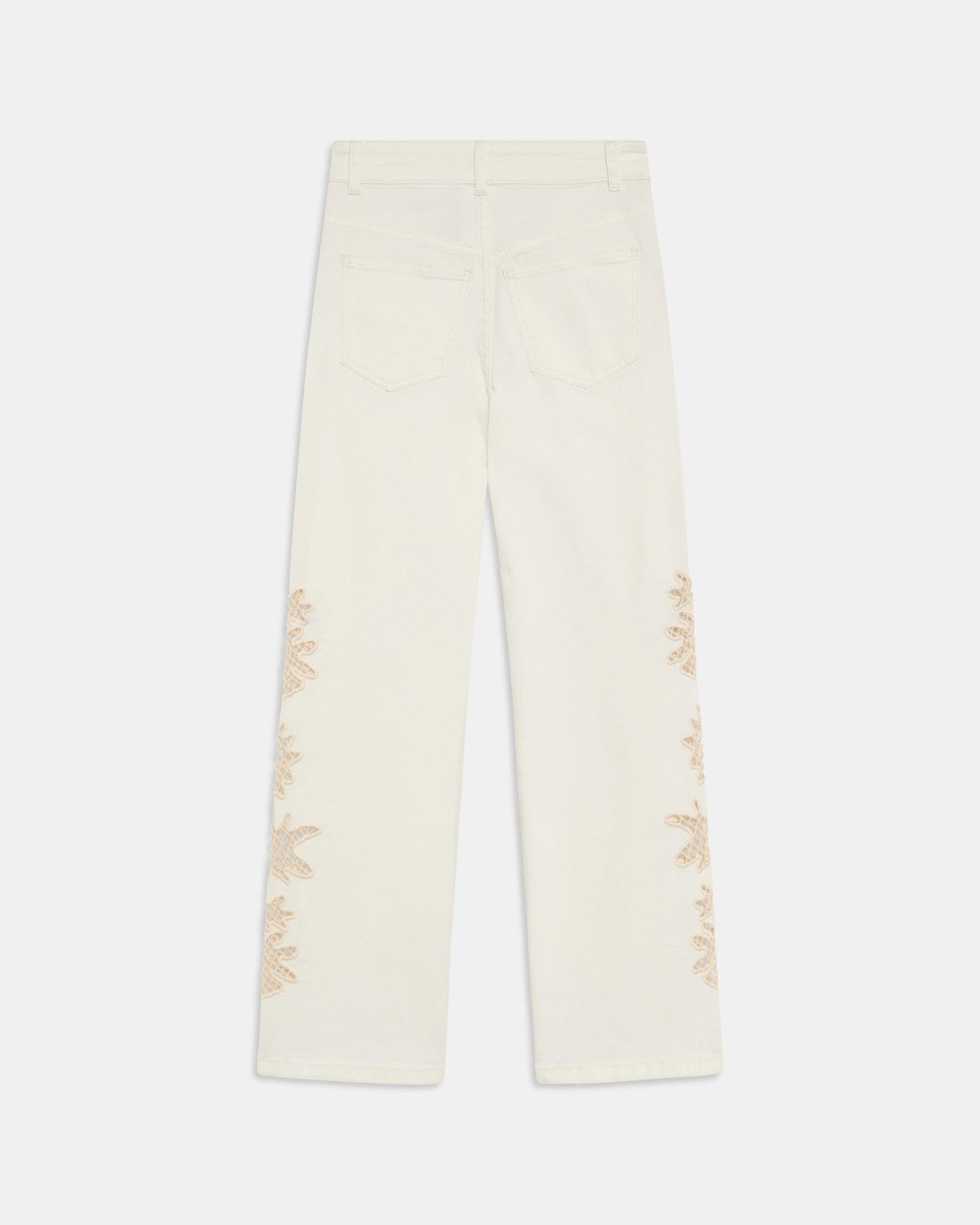 PANTALON DETALLE CROCHET BLANCO