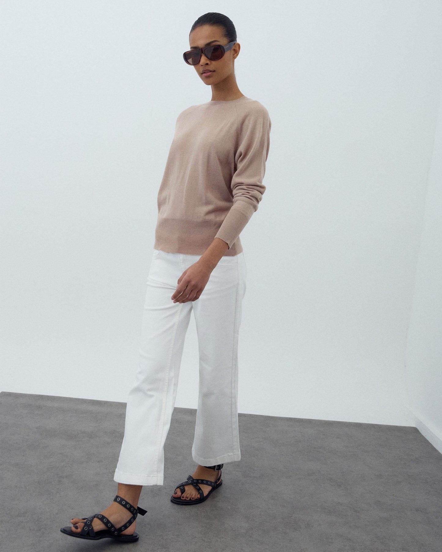 PANTALON BORDADO FLORAL BLANCO