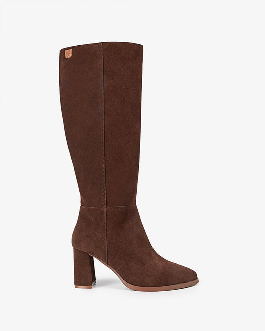 BOTA ALTA DE SERRAJE MARRON