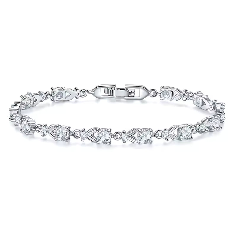 PULSERA CON DIAMANTE HEXAGONALES