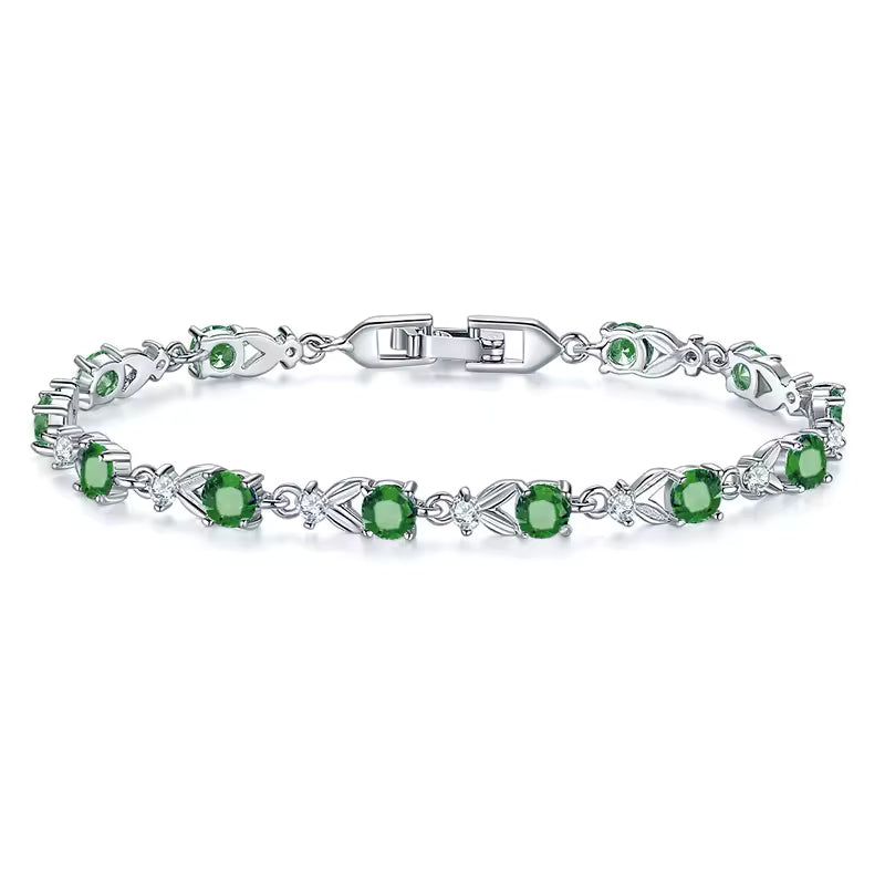PULSERA CON DIAMANTE HEXAGONALES