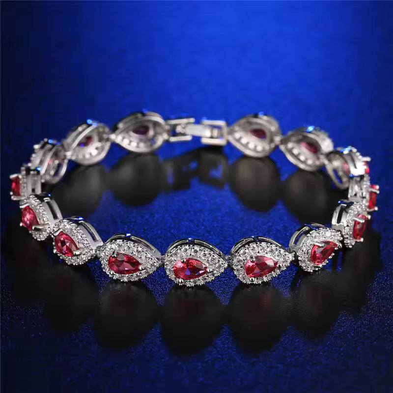PULSERA DIAMANTADA CON GEMA