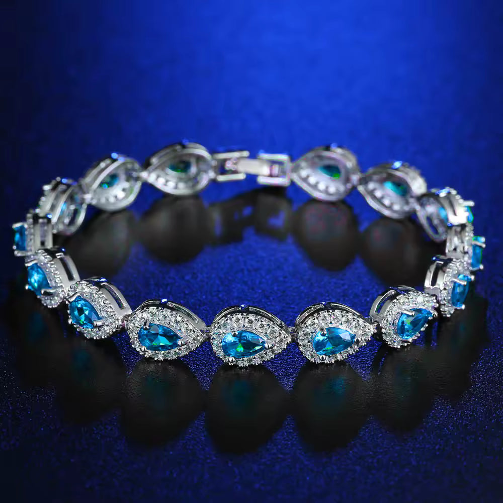 PULSERA DIAMANTADA CON GEMA