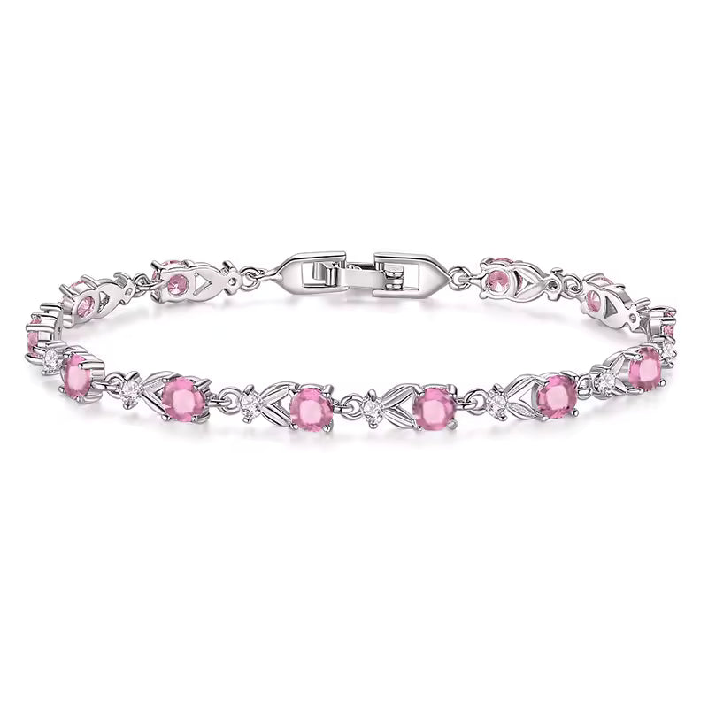 PULSERA CON DIAMANTE HEXAGONALES
