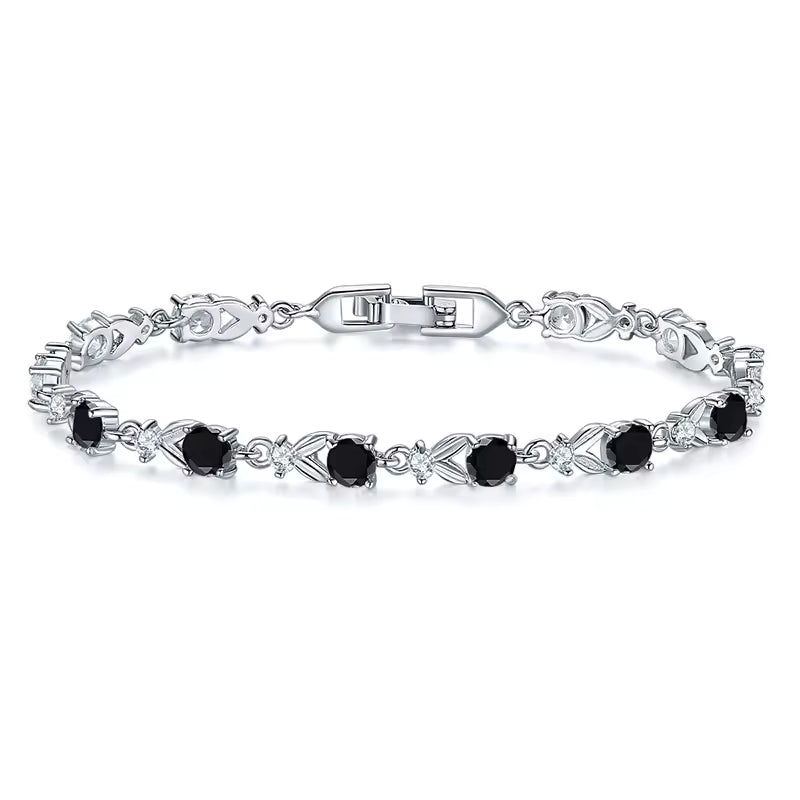 PULSERA CON DIAMANTE HEXAGONALES