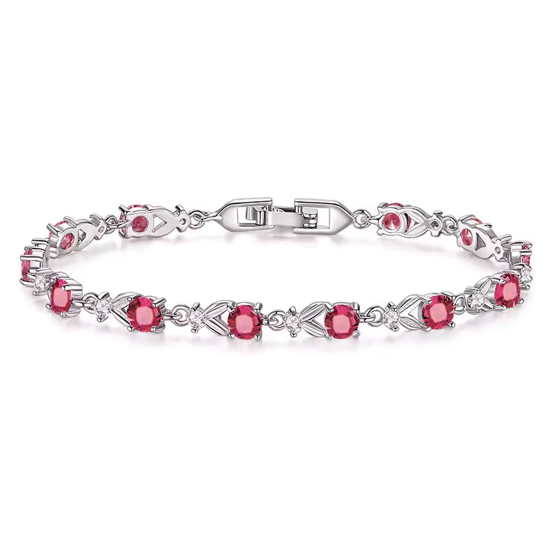 PULSERA CON DIAMANTE HEXAGONALES