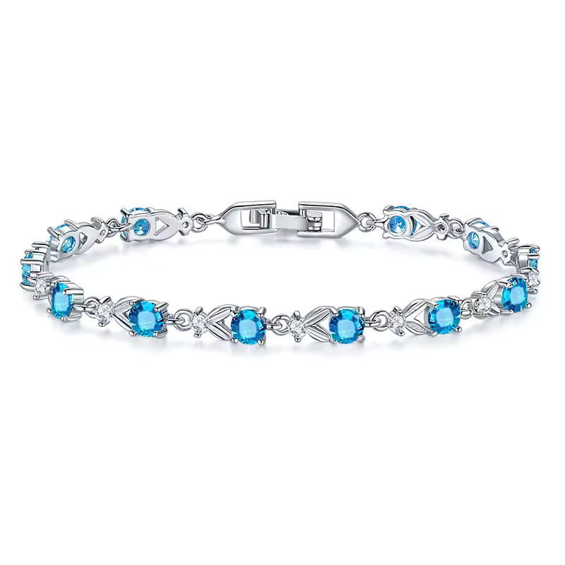 PULSERA CON DIAMANTE HEXAGONALES