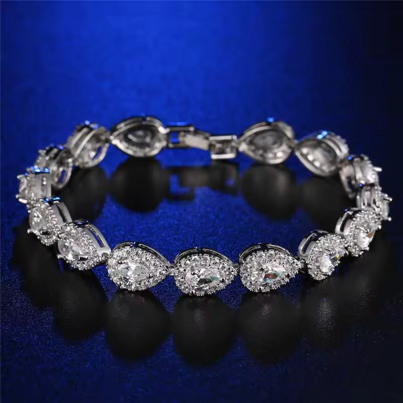 PULSERA DIAMANTADA CON GEMA