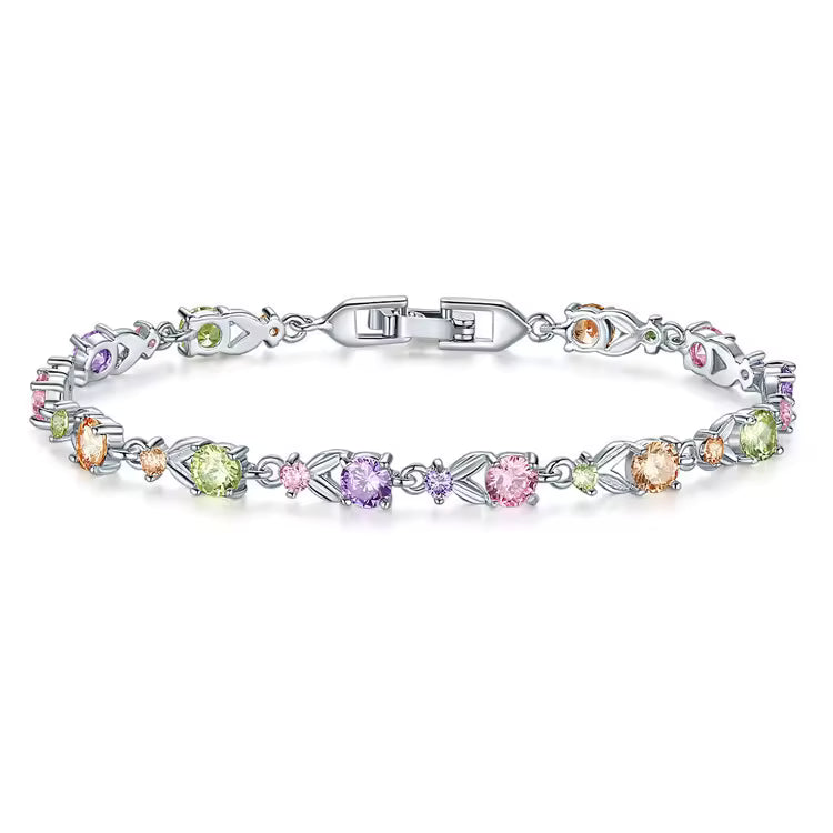 PULSERA CON DIAMANTE HEXAGONALES