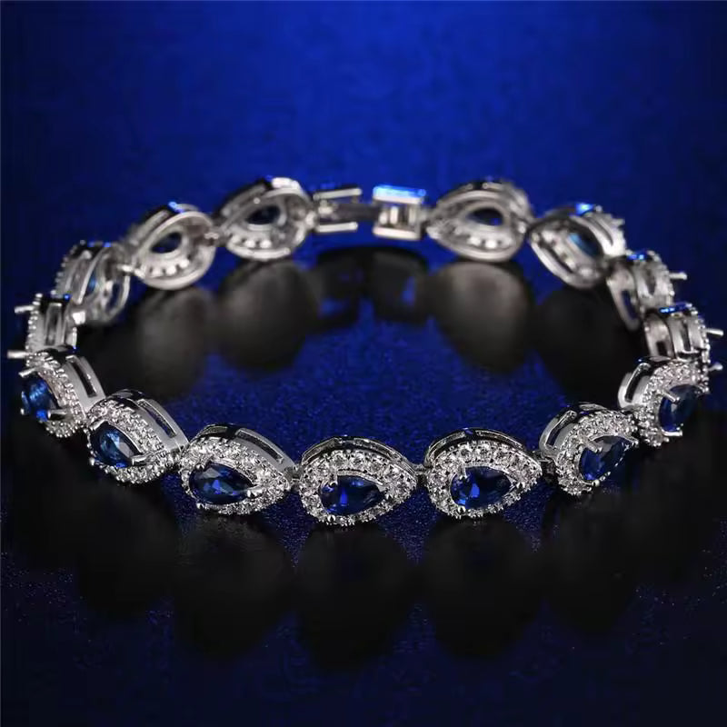 PULSERA DIAMANTADA CON GEMA