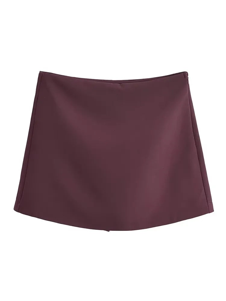 FALDA PANTALON DE PRIMAVERA DE TALLE ALTO
