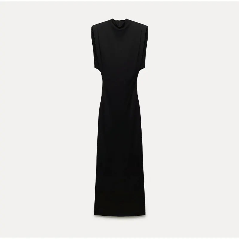 ELEGANTE VESTIDO MIDI NEGRO