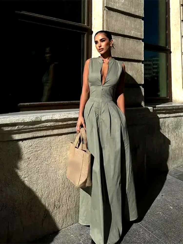 VESTIDO SIN MANGAS DE TALLE ALTO