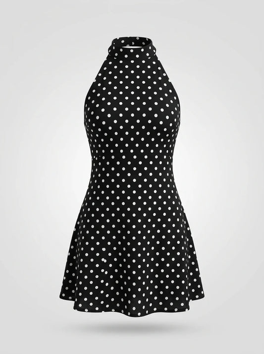 VESTIDO CON ESTAMPADO DE LUNARES