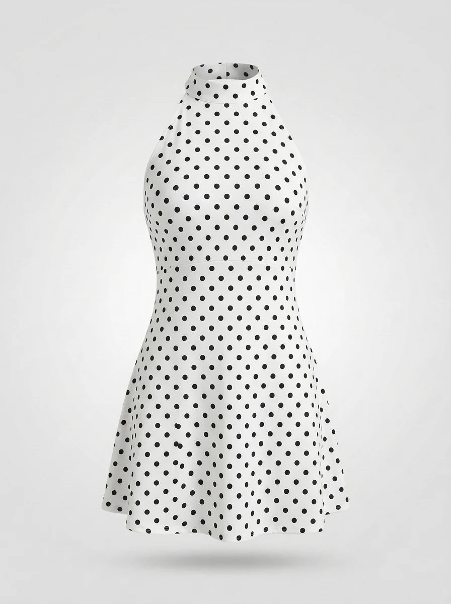 VESTIDO CON ESTAMPADO DE LUNARES
